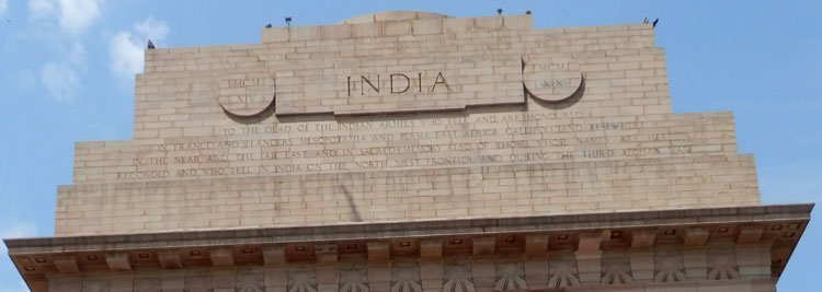 Dedication on the Delhi Memorial (India Gate)