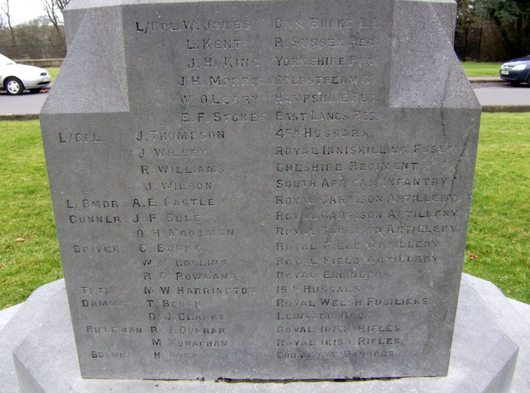 The War Memorial outside St. Mary's Hospital, Dublin