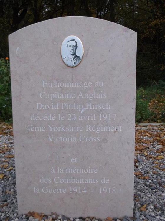 The Hirsch Memorial at Kestrel Copse, Wancourt, France