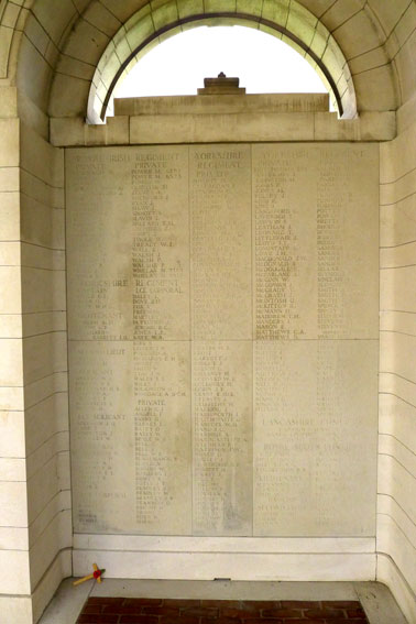 Yorkshire Regiment Commemorations on the Le Touret Memorial