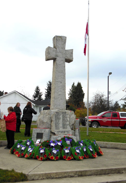 The War Memorial for Parksville (British Columbia, Canada).