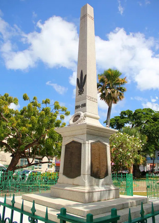 The War Memorial for Barbados in National Heroes Square, Bridgetown