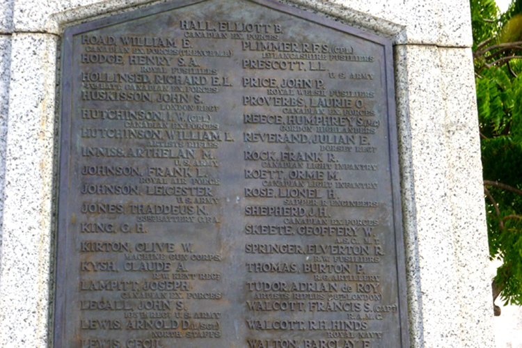 Part of One of the First World War Commemoration Panels